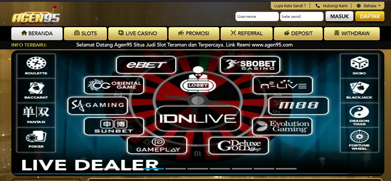 Login + Link Alternatif Agen95